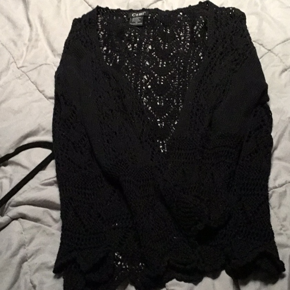 Crochet cami and matching sweater